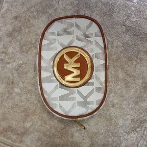 🌟 Michael Kors MK Logo Cosmetic Case Makeup Bag EXCELLENT CONDITION 🌟